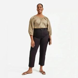 Everlane Black The Lightweight Straight-Leg Crop Size 4
